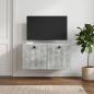 Preview: Wandmontierter TV-Schrank Betongrau 59,5 x 41 x 30 cm