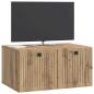 Preview: Wandmontierter TV-Schrank 59,5 x 41 x 30 cm Artisan-Eiche