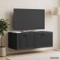 Preview: ARDEBO.de - Wandmontierter TV-Schrank Schwarz 78,5 x 41 x 30 cm