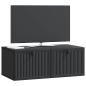 Preview: Wandmontierter TV-Schrank Schwarz 78,5 x 41 x 30 cm