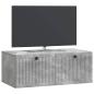 Preview: Wandmontierter TV-Schrank Betongrau 78,5 x 41 x 30 cm