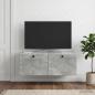 Preview: Wandmontierter TV-Schrank Betongrau 78,5 x 41 x 30 cm