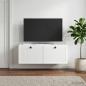 Preview: ARDEBO.de - Wandmontierter TV-Schrank Hochglanz Weiß 78,5 x 41 x 30 cm