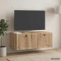 Preview: Wandmontierter TV-Schrank 78,5 x 41 x 30 cm Artisan-Eiche