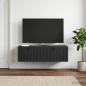 Preview: ARDEBO.de - Wandmontierter TV-Schrank Schwarz 98 x 41 x 30 cm Holzwerkstoff