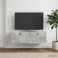 Preview: ARDEBO.de - Wandmontierter TV-Schrank Betongrau 98 x 41 x 30 cm