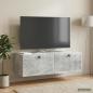Preview: Wandmontierter TV-Schrank Betongrau 98 x 41 x 30 cm
