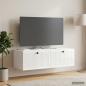 Preview: ARDEBO.de - Wandmontierter TV-Schrank Hochglanz Weiß 98 x 41 x 30 cm