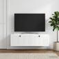 Preview: Wandmontierter TV-Schrank Hochglanz Weiß 98 x 41 x 30 cm