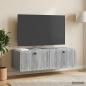 Preview: ARDEBO.de - Wandmontierter TV-Schrank Graues Sonoma 98 x 41 x 30 cm