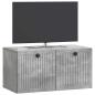 Preview: Wandmontierter TV-Schrank Betongrau 59,5 x 31 x 30 cm