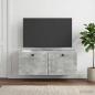 Preview: ARDEBO.de - Wandmontierter TV-Schrank Betongrau 78,5 x 31 x 30 cm