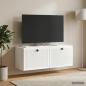 Preview: ARDEBO.de - Wandmontierter TV-Schrank Hochglanz Weiß 78,5 x 31 x 30 cm