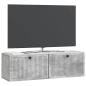 Preview: Wandmontierter TV-Schrank Betongrau 98 x 31 x 30 cm