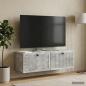 Preview: Wandmontierter TV-Schrank Betongrau 98 x 31 x 30 cm