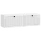 Preview: Wandmontierter TV-Schrank Hochglanz Weiß 98 x 31 x 30 cm