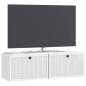 Preview: Wandmontierter TV-Schrank Hochglanz Weiß 98 x 31 x 30 cm