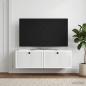 Preview: Wandmontierter TV-Schrank Hochglanz Weiß 98 x 31 x 30 cm