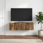 Preview: Wandmontierter TV-Schrank Geräucherte Eiche 98 x 31 x 30 cm