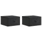 Preview: Wandmontierter Nachttisch 2 stk. Schwarz 33 x 34,5 x 20 cm