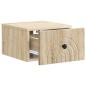 Preview: Wandmontierter Nachttisch Sonoma-Eiche 33 x 34,5 x 20 cm