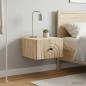 Preview: ARDEBO.de - Wandmontierter Nachttisch 2 stk. Sonoma-Eiche 33 x 34,5 x 20 cm