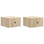 Preview: Wandmontierter Nachttisch 2 stk. Sonoma-Eiche 33 x 34,5 x 20 cm