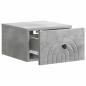 Preview: Wandmontierter Nachttisch Betongrau 33 x 34,5 x 20 cm