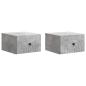 Preview: Wandmontierter Nachttisch 2 stk. Betongrau 33 x 34,5 x 20 cm