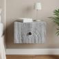 Preview: ARDEBO.de - Wandmontierter Nachttisch Graues Sonoma 33 x 34,5 x 20 cm