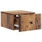 Preview: Wandmontierter Nachttisch Altholz 33 x 34,5 x 20 cm