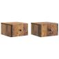 Preview: Wandmontierter Nachttisch 2 stk. Altholz 33 x 34,5 x 20 cm