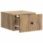Preview: Wandmontierter Nachttisch Artisan-Eiche 33 x 34,5 x 20 cm