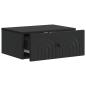Preview: Wandmontierter Nachttisch Schwarz 49 x 34,5 x 20 cm