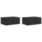 Preview: Wandmontierter Nachttisch 2 Stk. Schwarz 49 x 34,5 x 20 cm