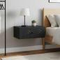 Preview: Wandmontierter Nachttisch 2 Stk. Schwarz 49 x 34,5 x 20 cm
