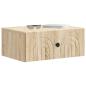 Preview: Wandmontierter Nachttisch Sonoma-Eiche 49 x 34,5 x 20 cm