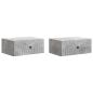 Preview: Wandmontierter Nachttisch 2 Stk. Betongrau 49 x 34,5 x 20 cm