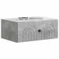 Preview: Wandmontierter Nachttisch 2 Stk. Betongrau 49 x 34,5 x 20 cm