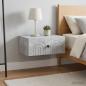 Preview: Wandmontierter Nachttisch 2 Stk. Betongrau 49 x 34,5 x 20 cm