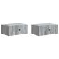 Preview: Wandmontierter Nachttisch 2 Stk. Sonoma-Grau 49 x 34,5 x 20 cm