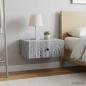Preview: Wandmontierter Nachttisch 2 Stk. Sonoma-Grau 49 x 34,5 x 20 cm