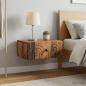 Preview: Wandmontierter Nachttisch 2 Stk. Altholz 49 x 34,5 x 20 cm