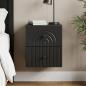 Preview: ARDEBO.de - Wandmontierter Nachttisch Schwarz 33 x 34,5 x 40 cm