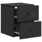 Preview: Wandmontierter Nachttisch Schwarz 33 x 34,5 x 40 cm