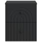 Preview: Wandmontierter Nachttisch Schwarz 33 x 34,5 x 40 cm