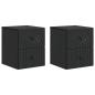Preview: Wandmontierter Nachttisch 2 stk. Schwarz 33 x 34,5 x 40 cm
