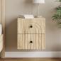 Preview: ARDEBO.de - Wandmontierter Nachttisch Sonoma-Eiche 33 x 34,5 x 40 cm