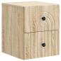 Preview: Wandmontierter Nachttisch Sonoma-Eiche 33 x 34,5 x 40 cm