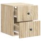 Preview: Wandmontierter Nachttisch Sonoma-Eiche 33 x 34,5 x 40 cm